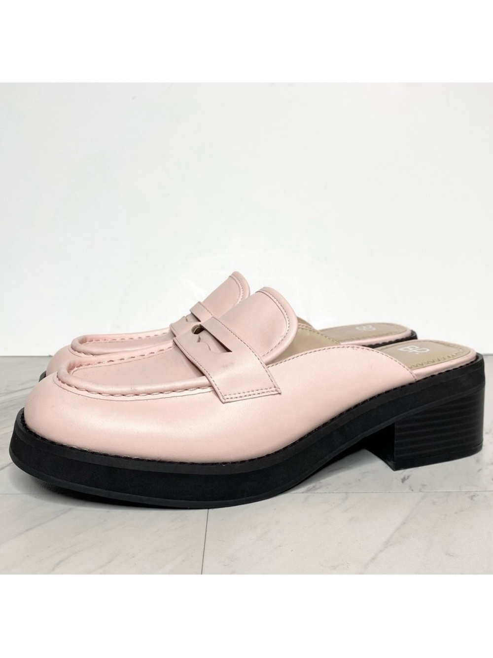 BP Anikka Pink Faux Leather Loafer Mule 9 1/2 M
